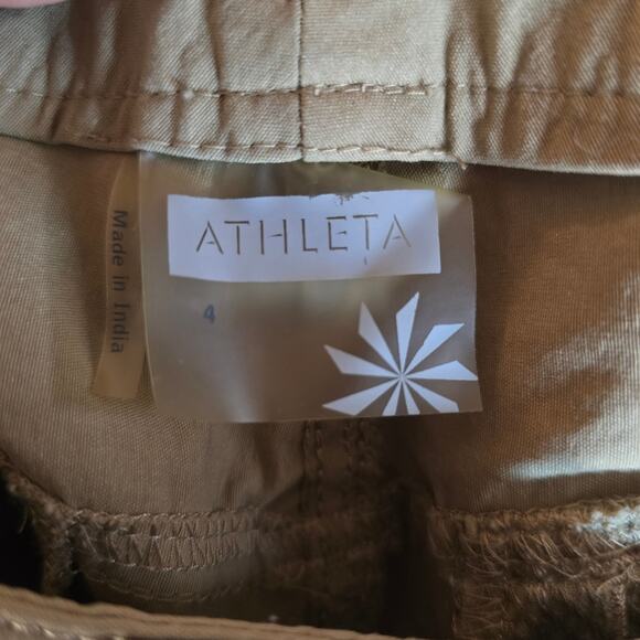 Athleta Khaki Dipper Utility Cargo Carpenter Pants - Size 4 - Style # 683761 - Picture 11 of 11